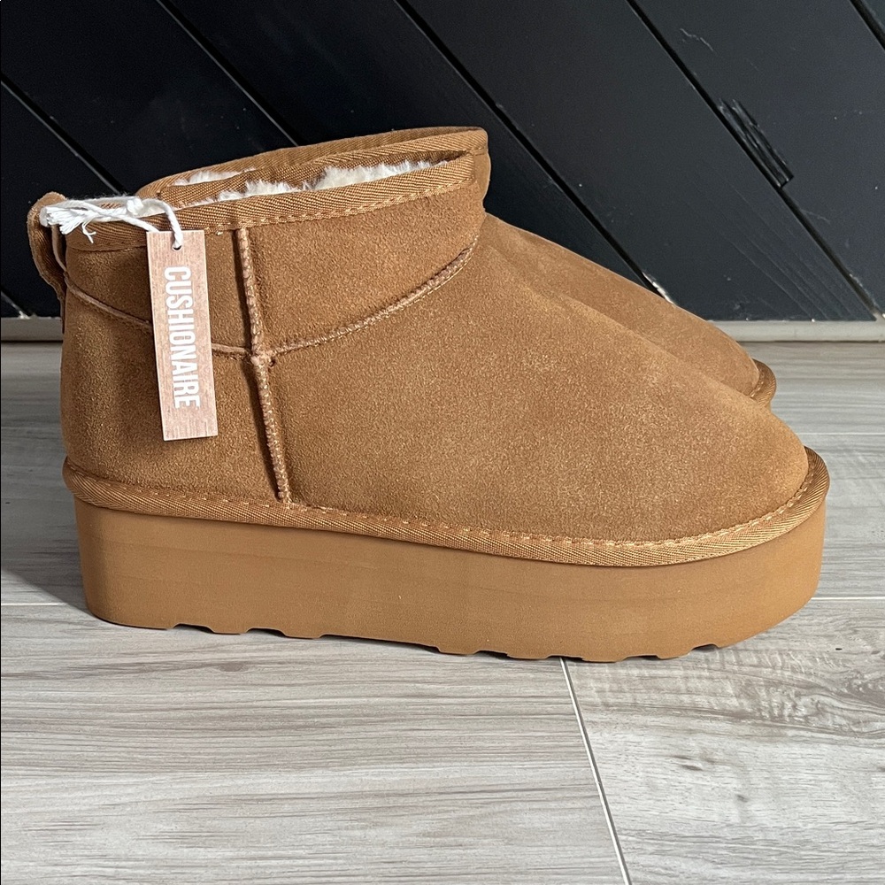 🆕 Cushionaire Hippy Cozy Platform Ankle Boot, women’s size 11, color chestnut